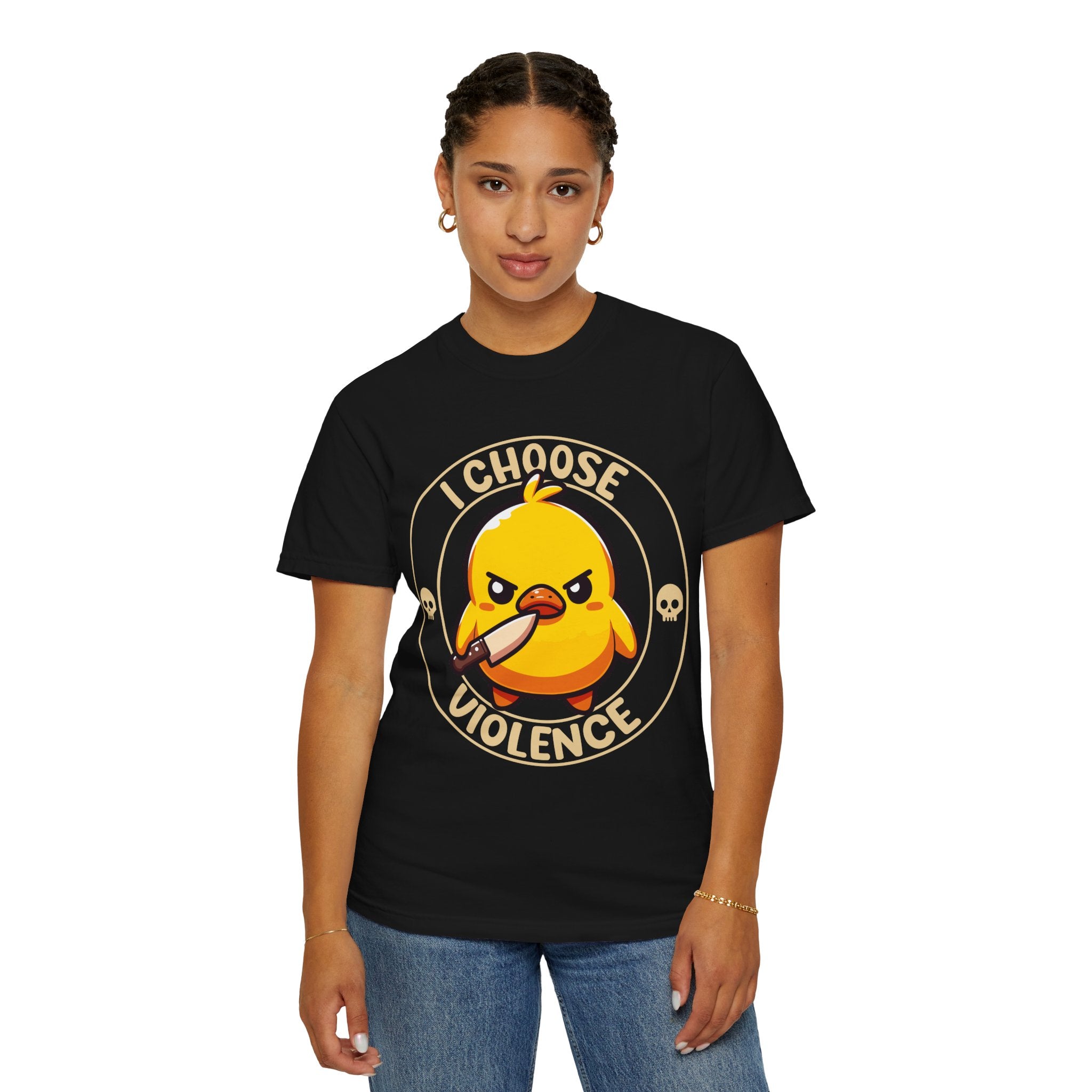 I Choose Violence Angry Duck T-shirt