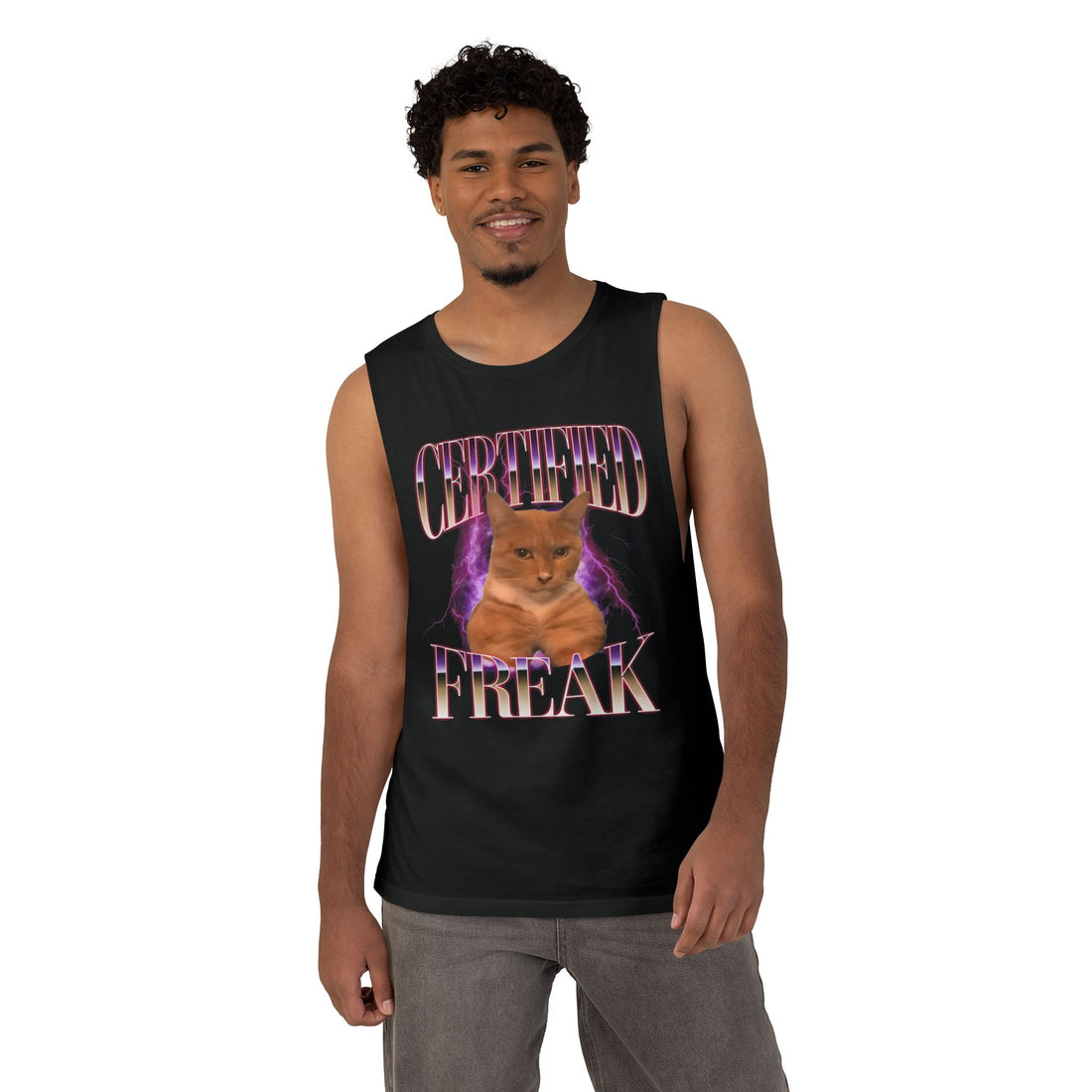 Certified Freak Cat Meme Tank Top