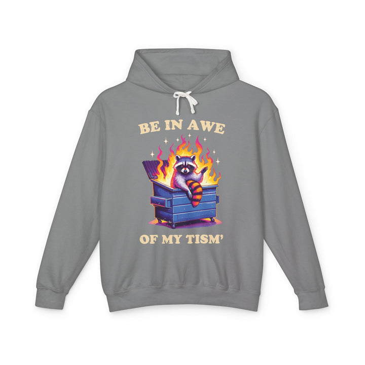 Be in Awe of My Tism Funny Raccoon Hoodie