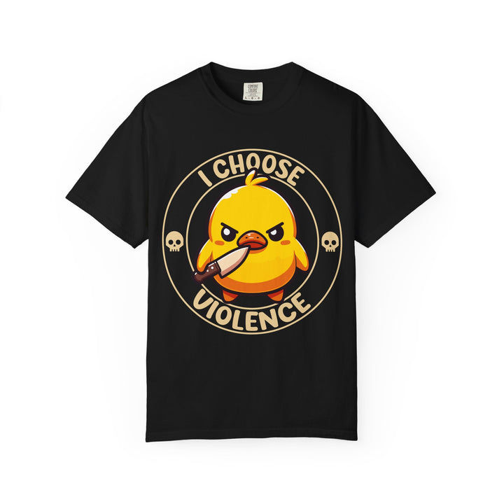 I Choose Violence Angry Duck T-shirt