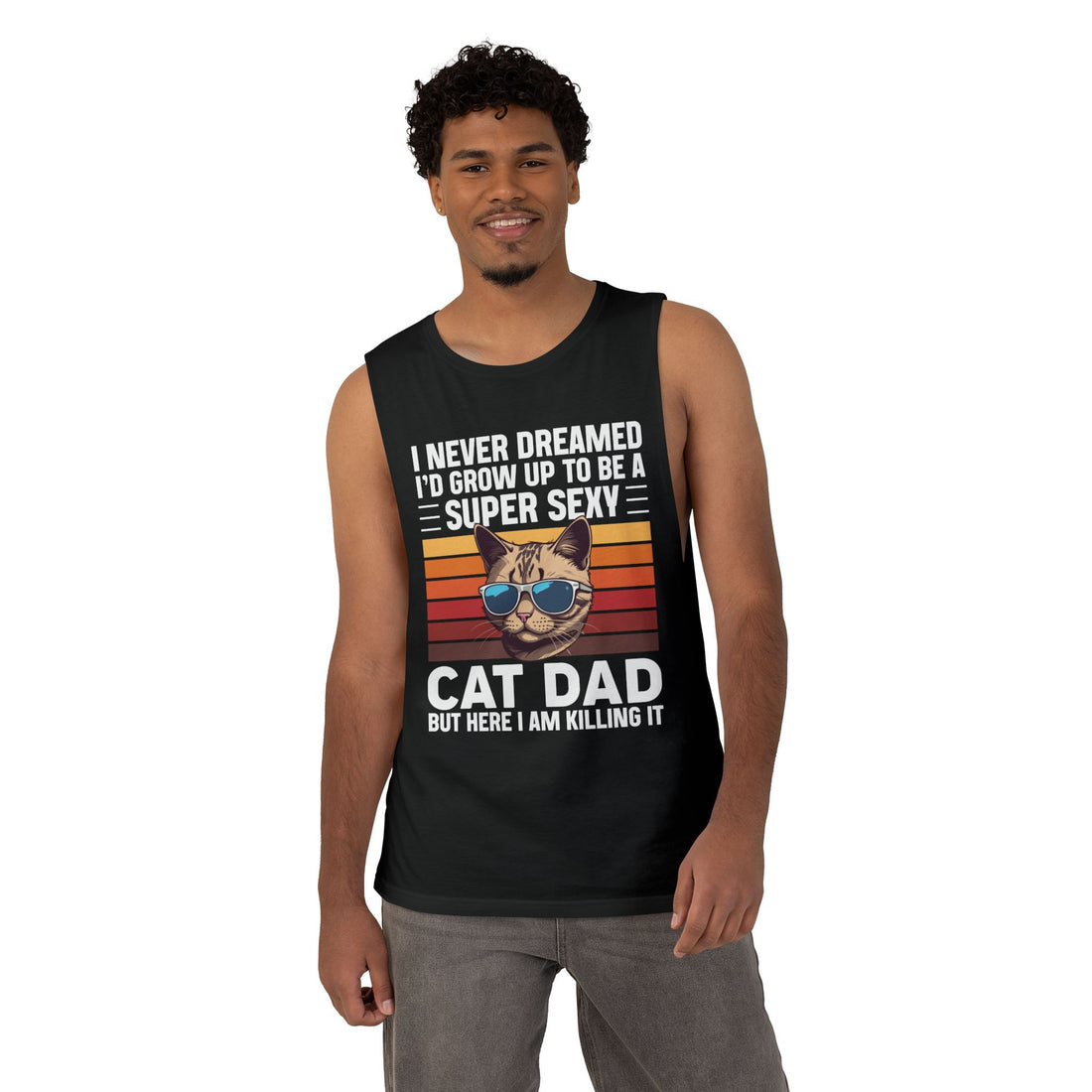 Funny Cat Dad Tank Top