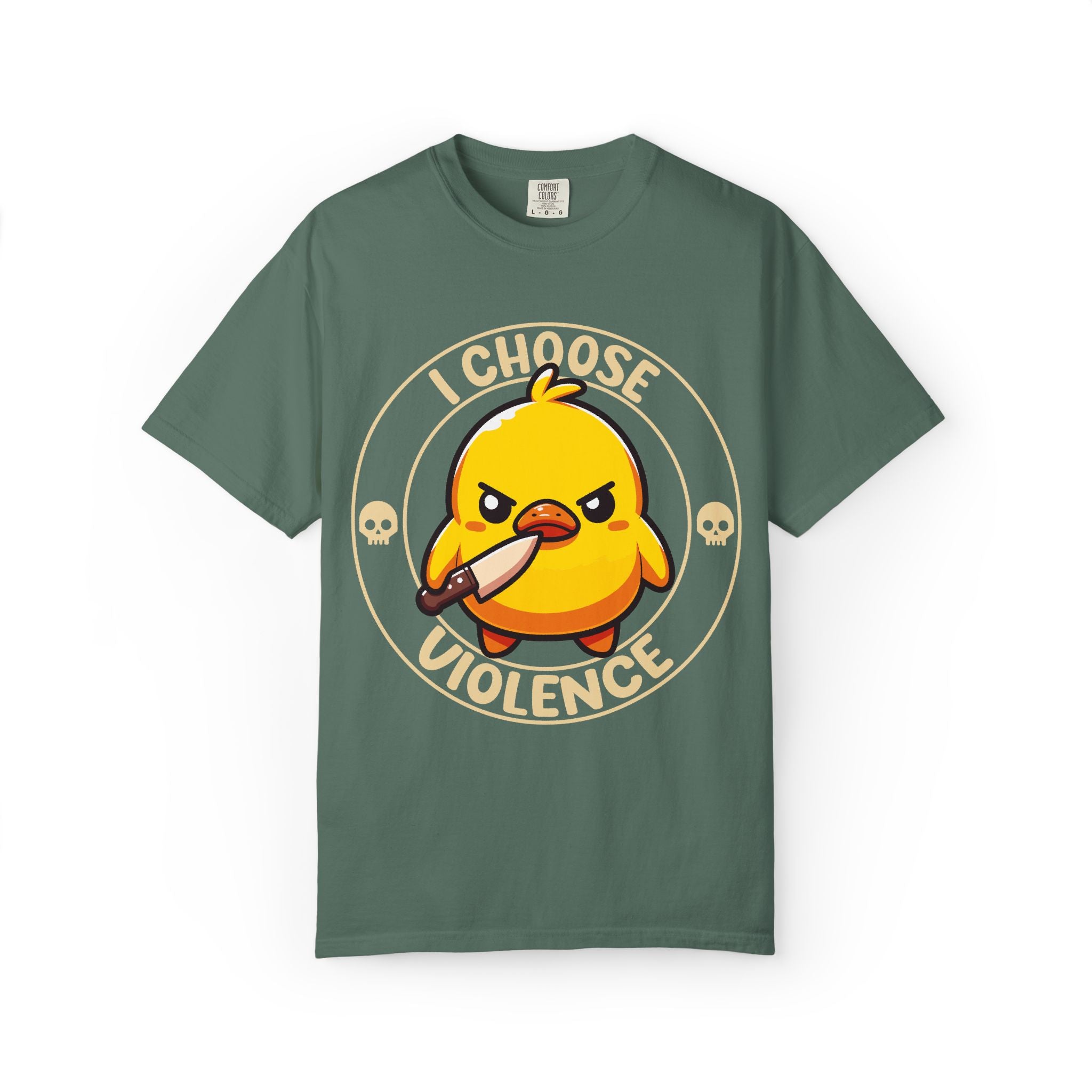 I Choose Violence Angry Duck T-shirt
